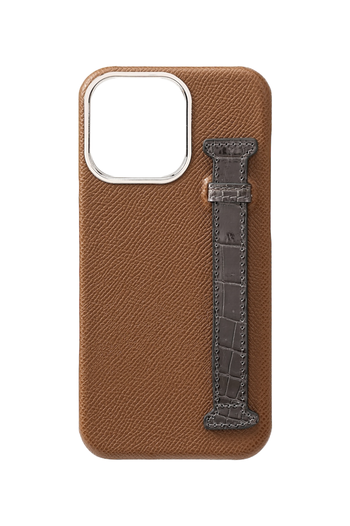 Etoupe Grey Genuine Crocodile Strap Case