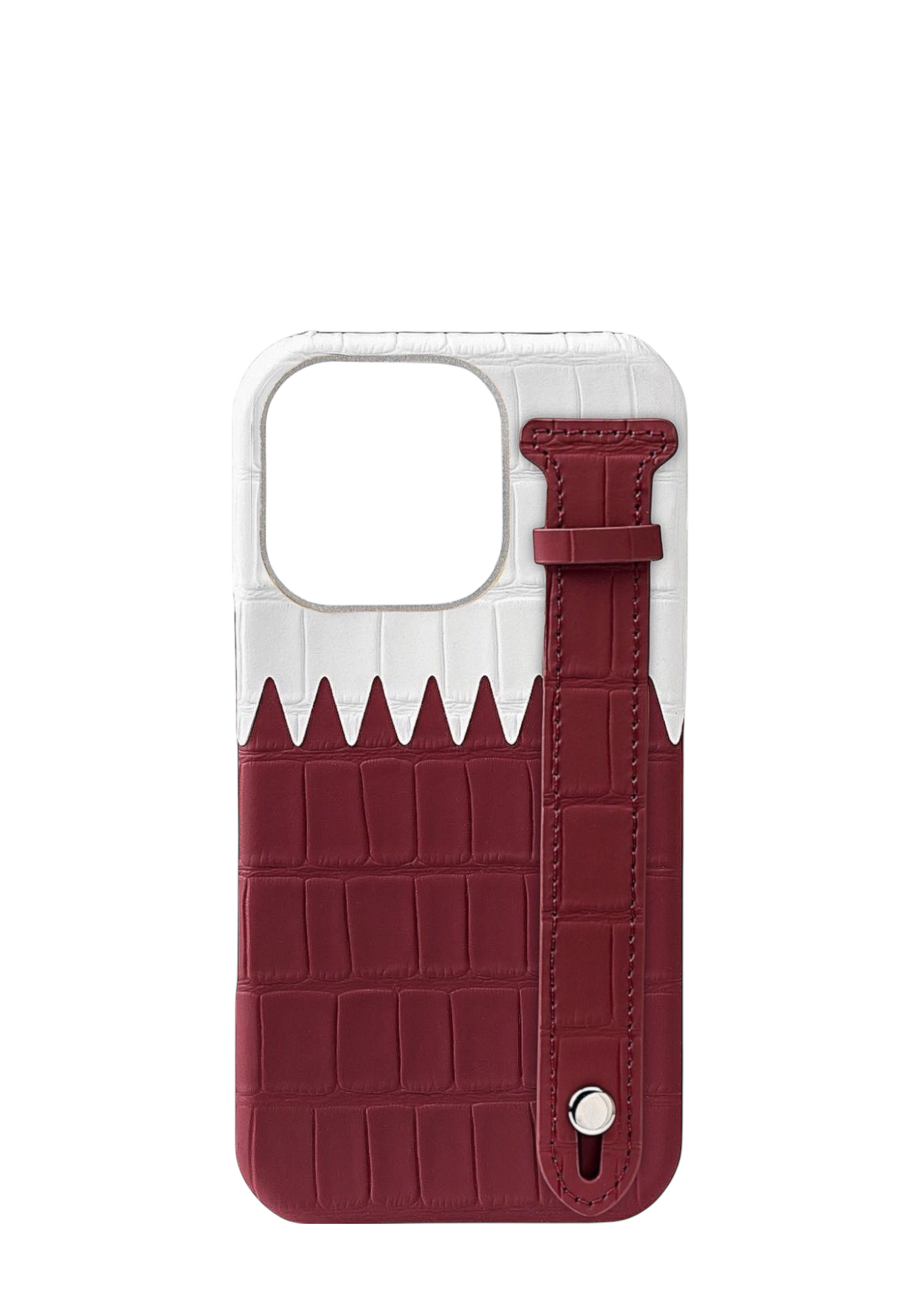Qatar Flag Embossed Crocodile Strap Case