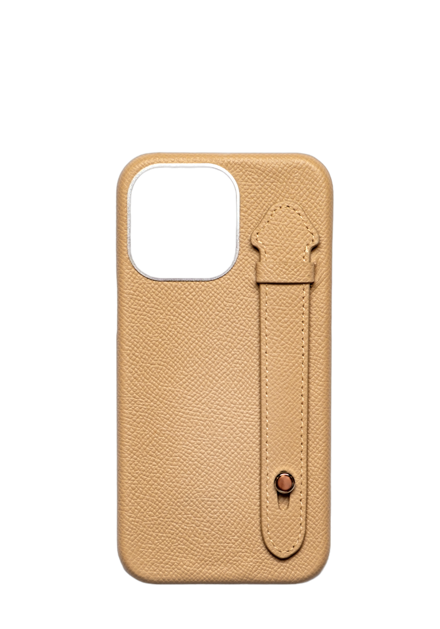 Beige Epsom Leather Strap Case