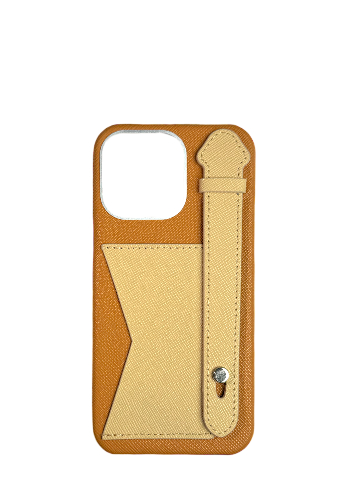 Brown / Beige Strap And Pocket Case