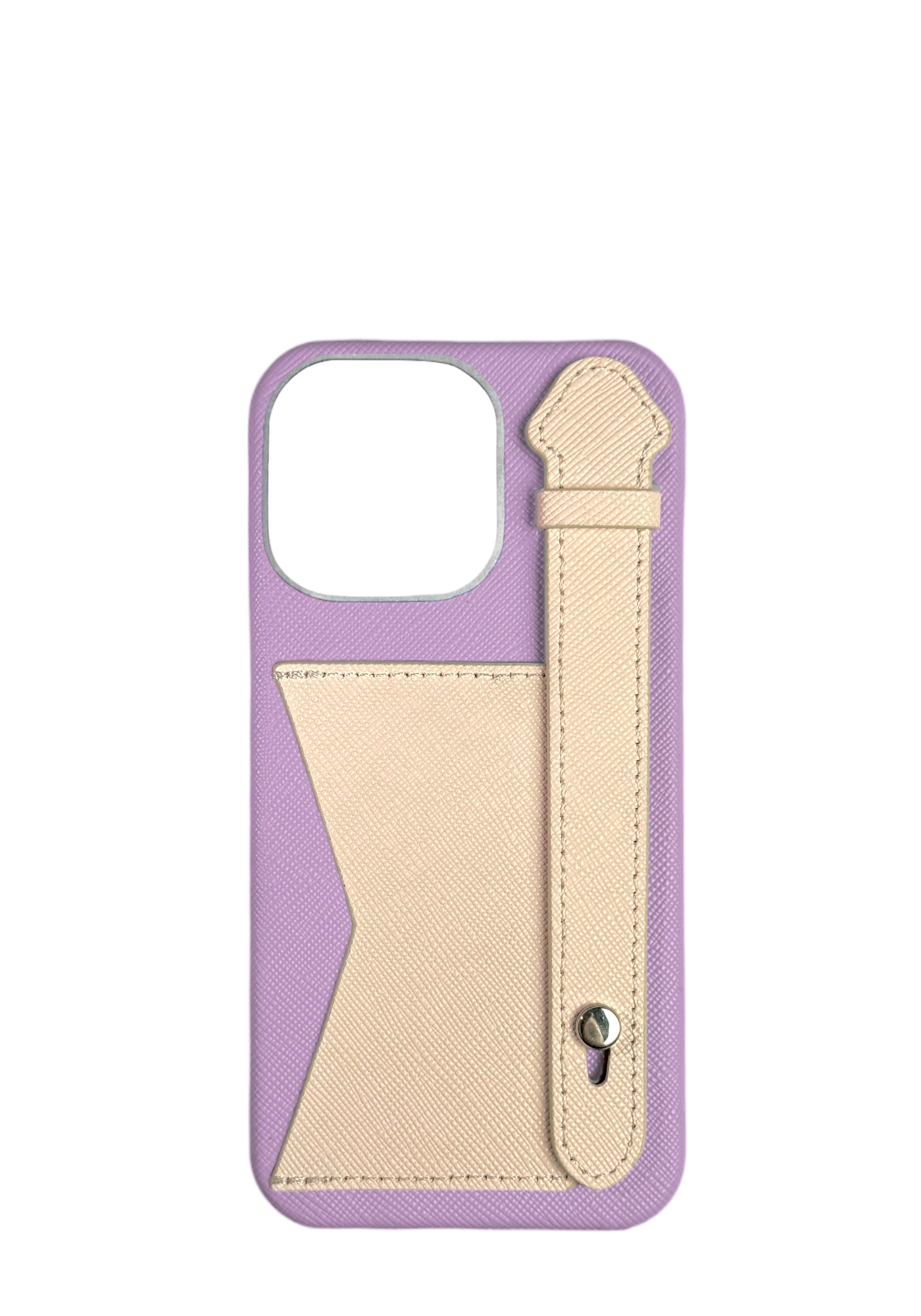 Lilac / Light Beige Strap And Pocket Case