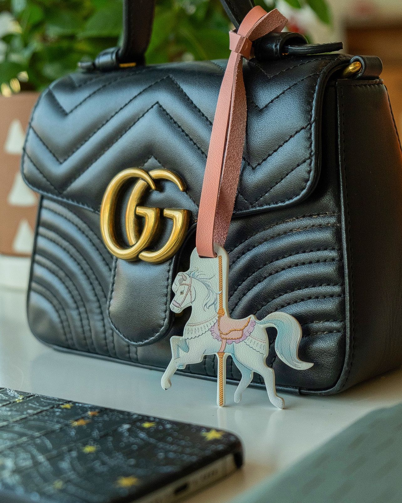 Carousel Horse Leather Charm