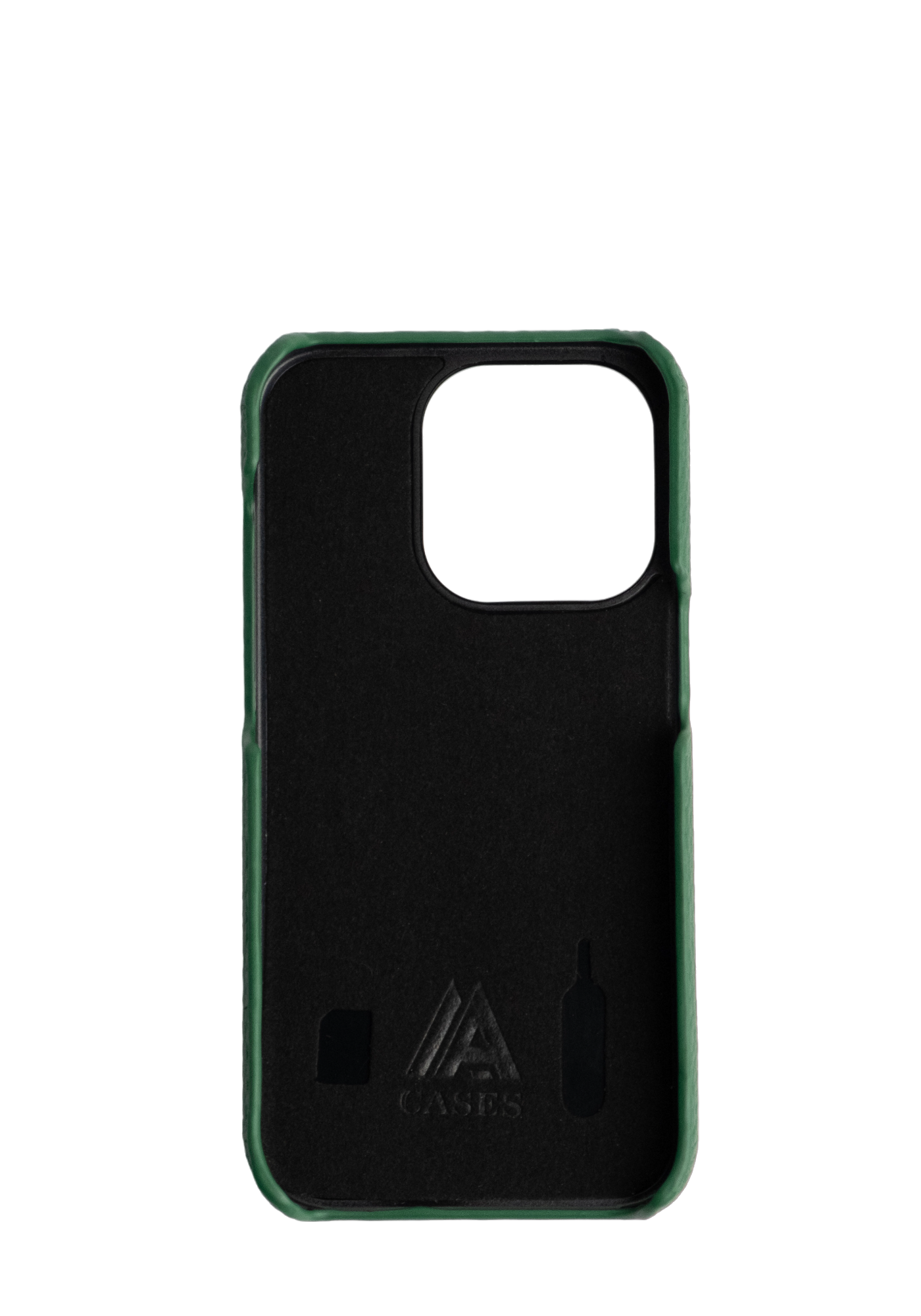 Green Togo leather Strapless Case