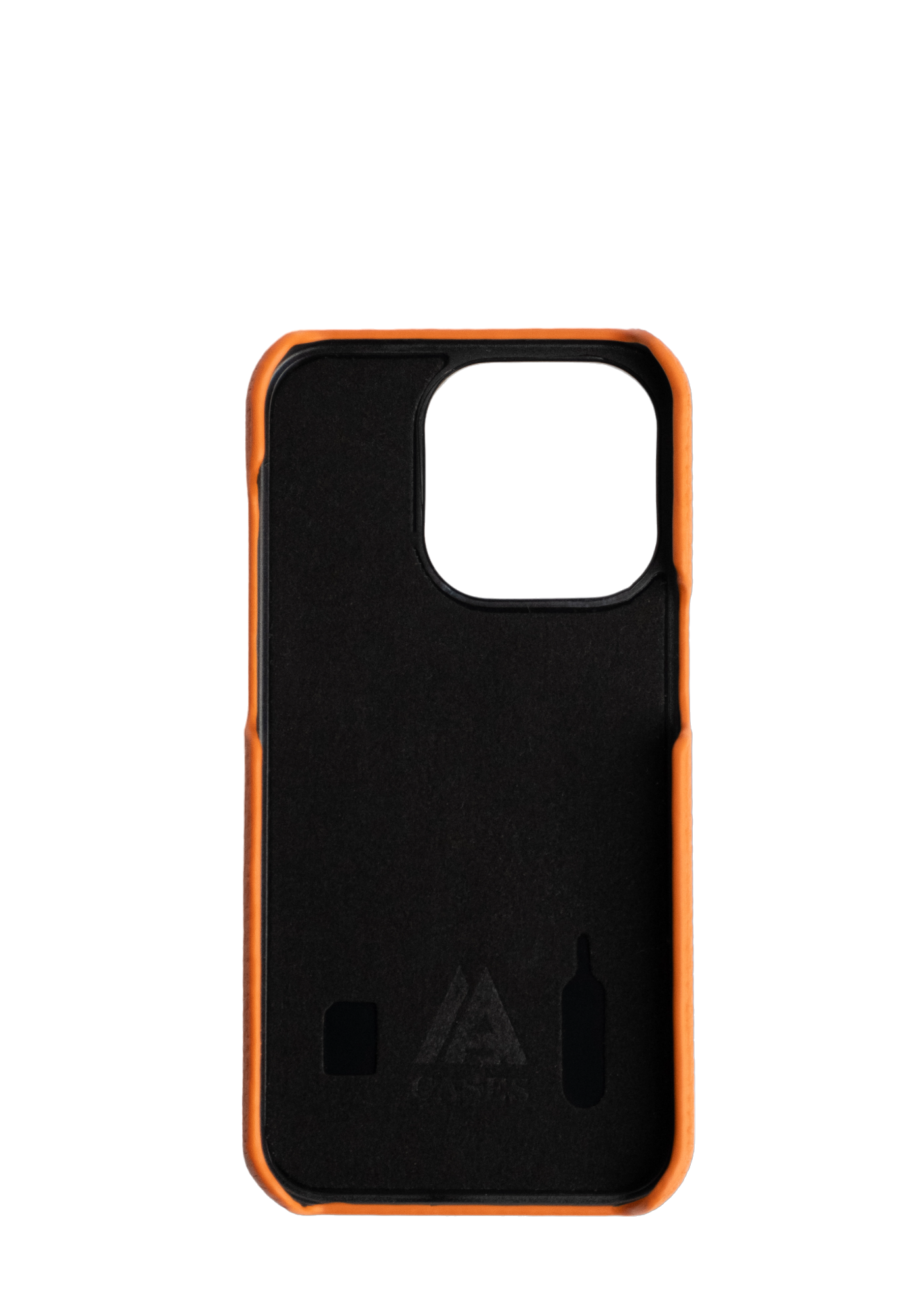 Orange Togo leather Strapless Case
