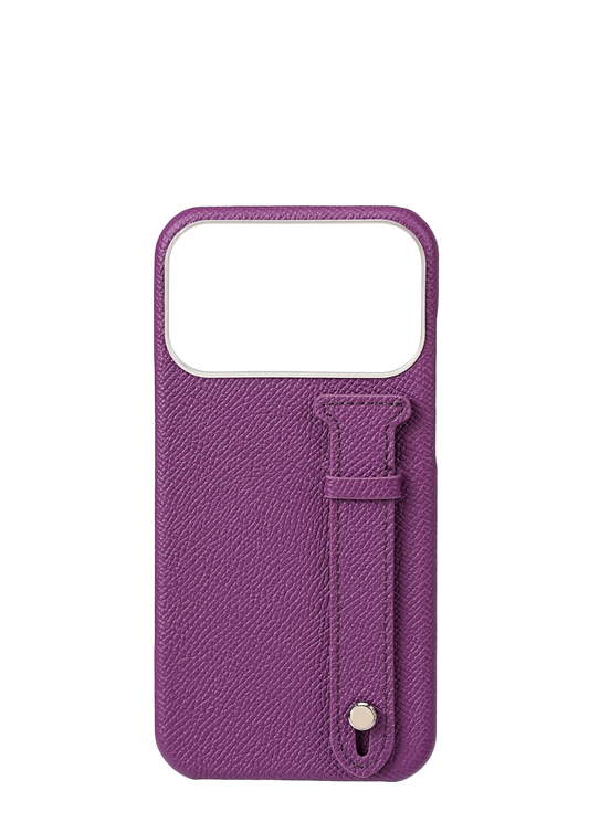 Purple Epsom Leather Strap Case