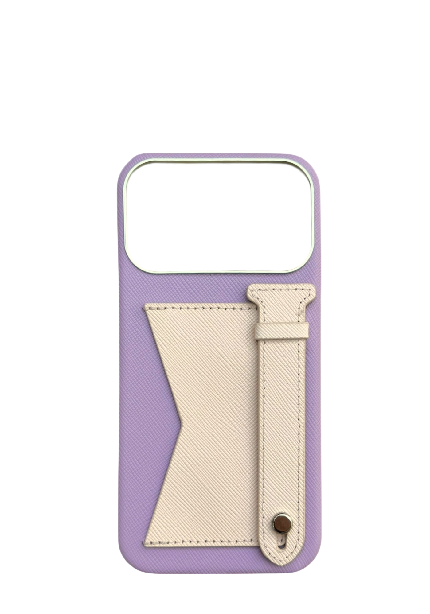 Lilac / Light Beige Strap And Pocket Case