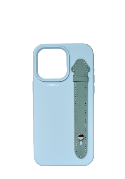 Sky Blue Silicone With Strap Case