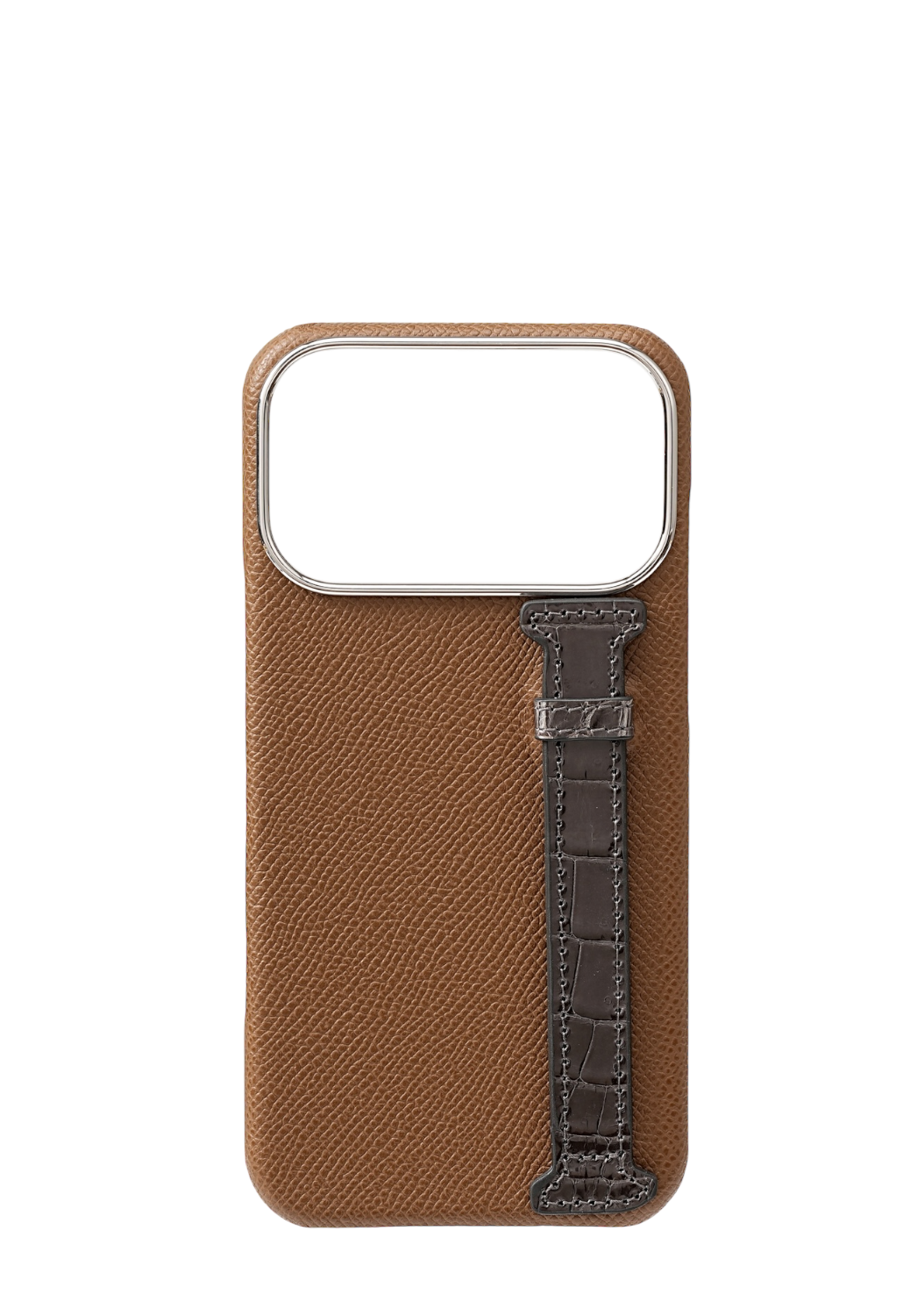 Etoupe Grey Genuine Crocodile Strap Case