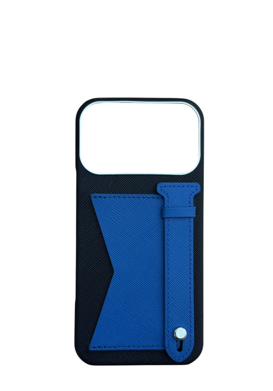 Black / Navy Strap And Pocket Case