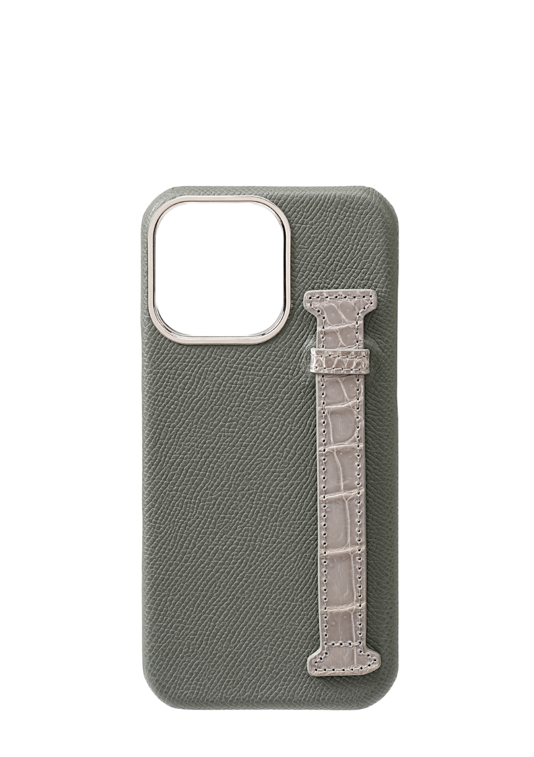 Grey Genuine Crocodile Strap Case