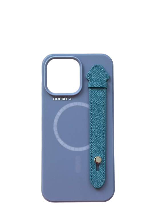 Lavender Blue Printable Silicone With Strap Case