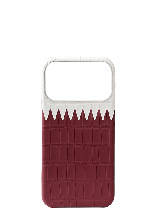 Qatar Flag Embossed Crocodile Strapless Case