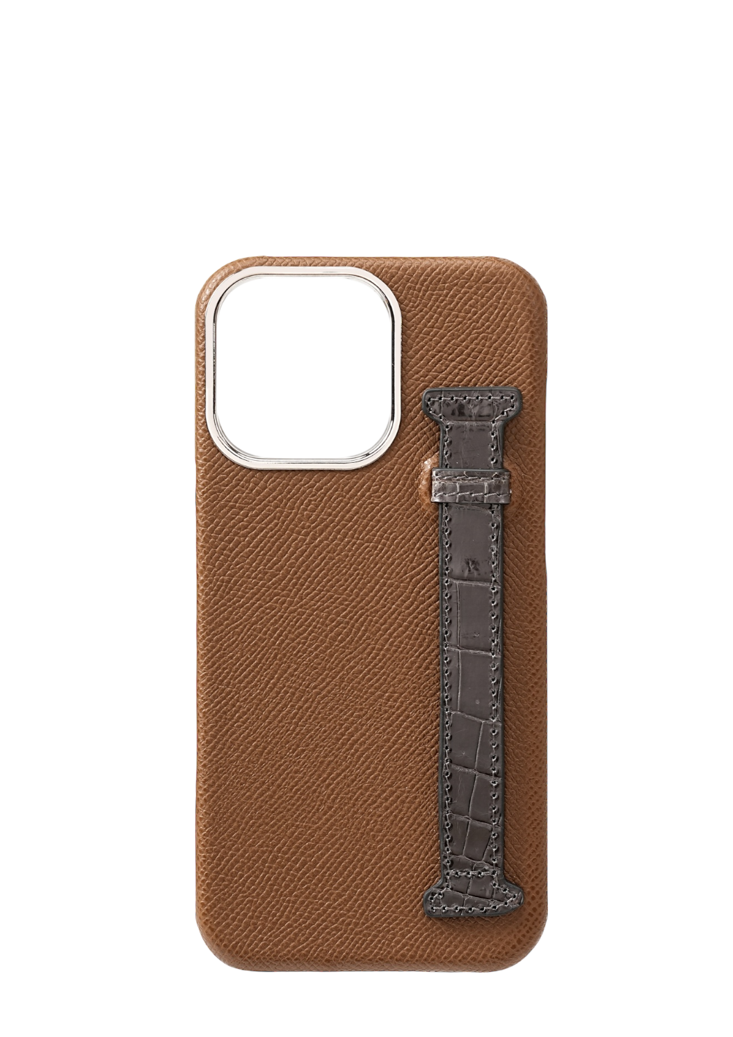 Etoupe Grey Genuine Crocodile Strap Case