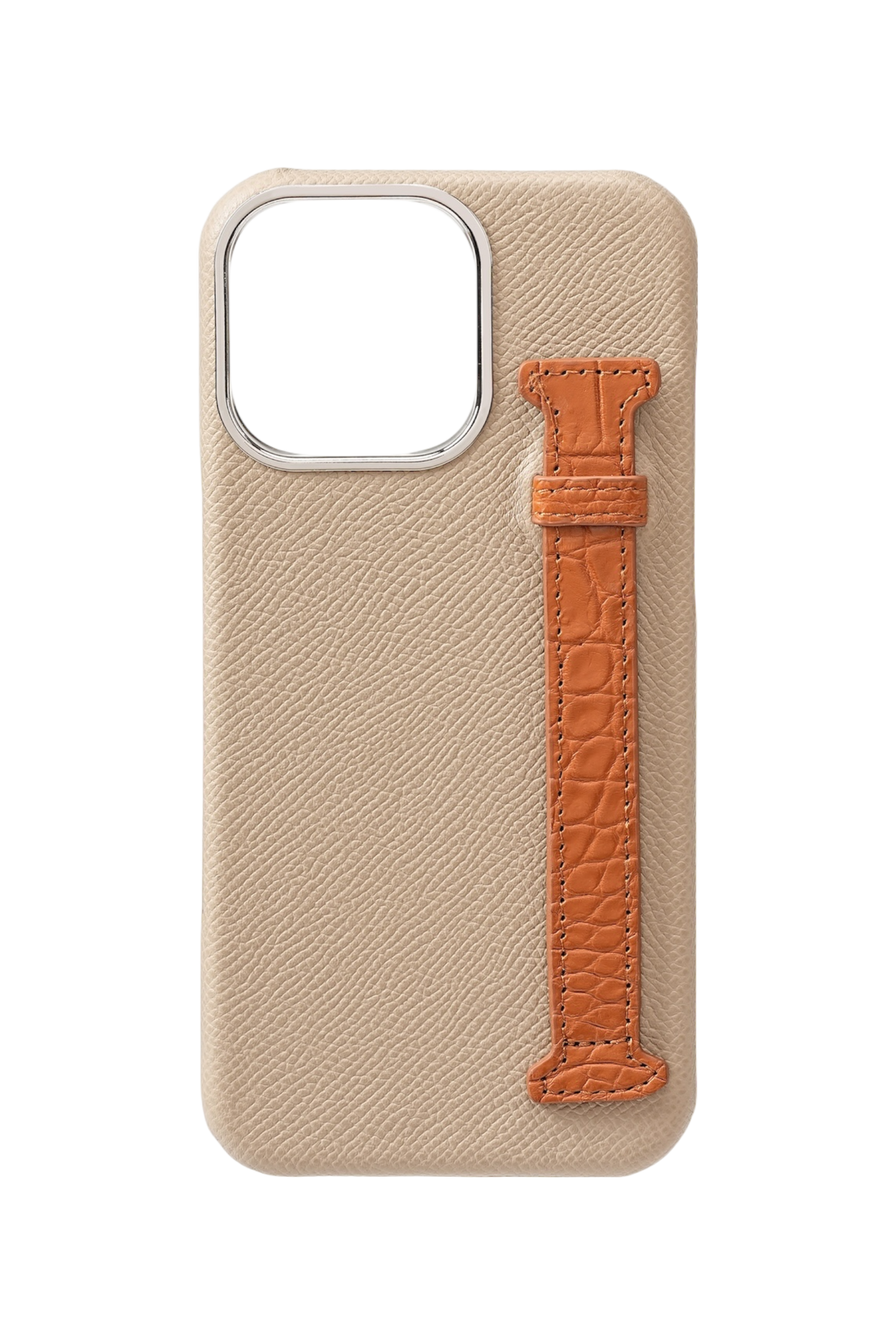 Beige Tan Genuine Crocodile Strap Case