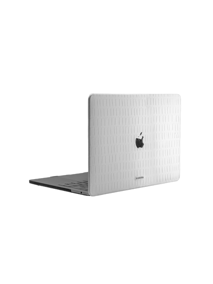 White Embossed Crocodile Macbook Case