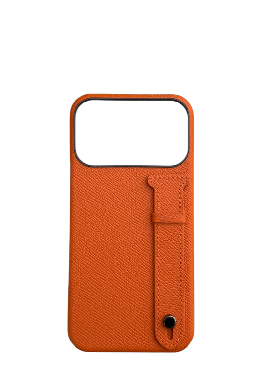Orange Epsom Leather Strap Case