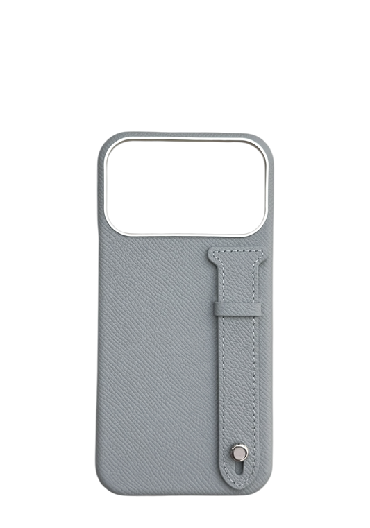 Gray Epsom Leather Strap Case
