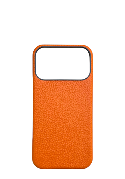 Orange Togo leather Strapless Case