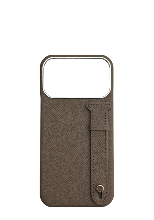 Etoupe Epsom Leather Strap Case