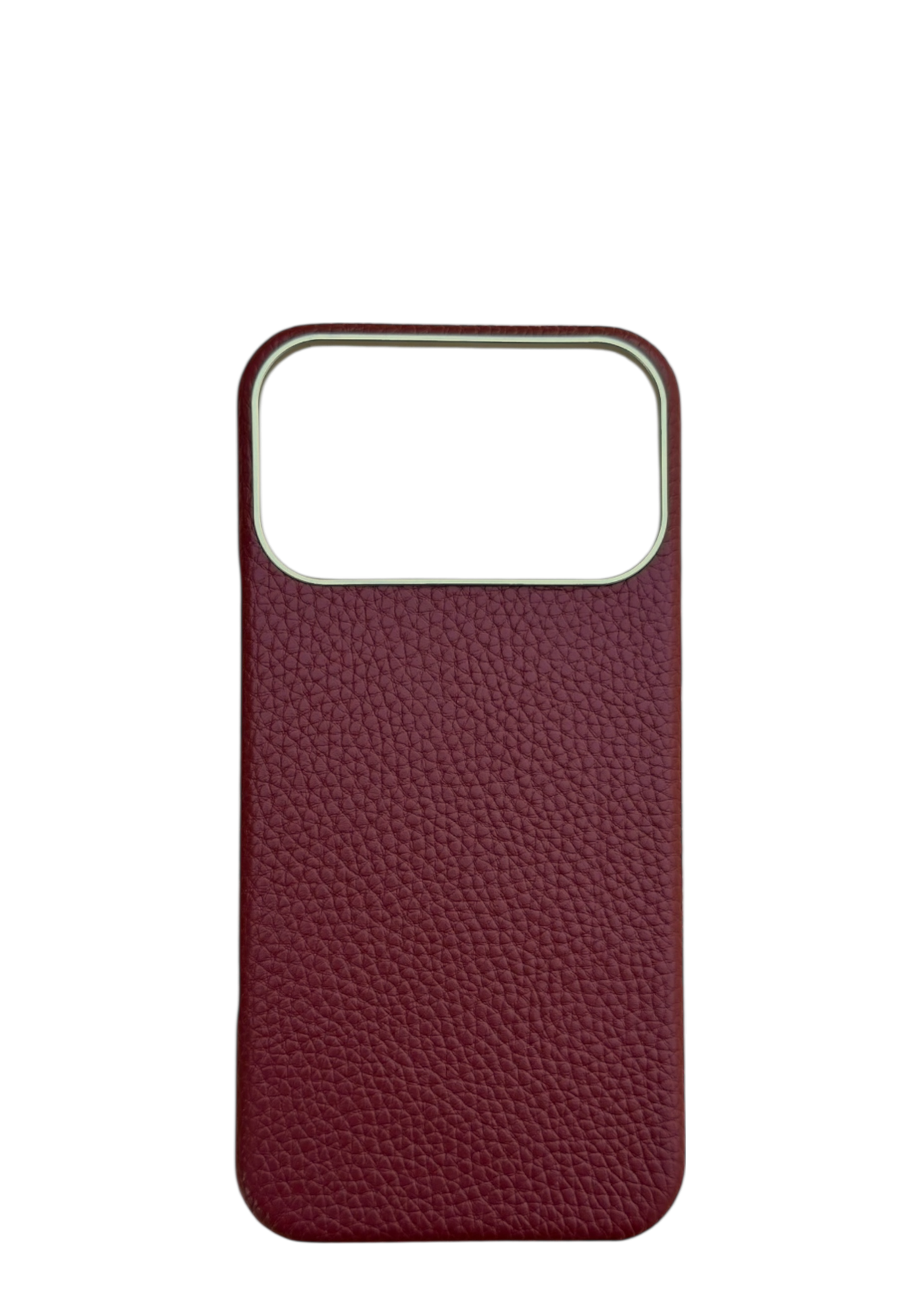 Maroon Togo leather Strapless Case