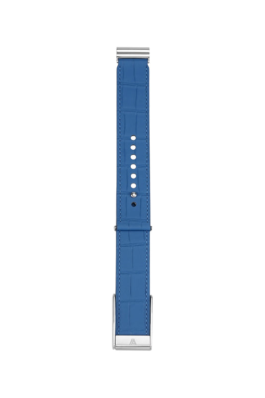 Blue Embossed Crocodile Whoop 5.0 & MG Strap