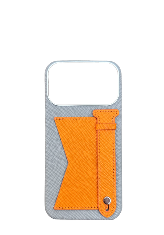 Gray / Orange Strap And Pocket Case
