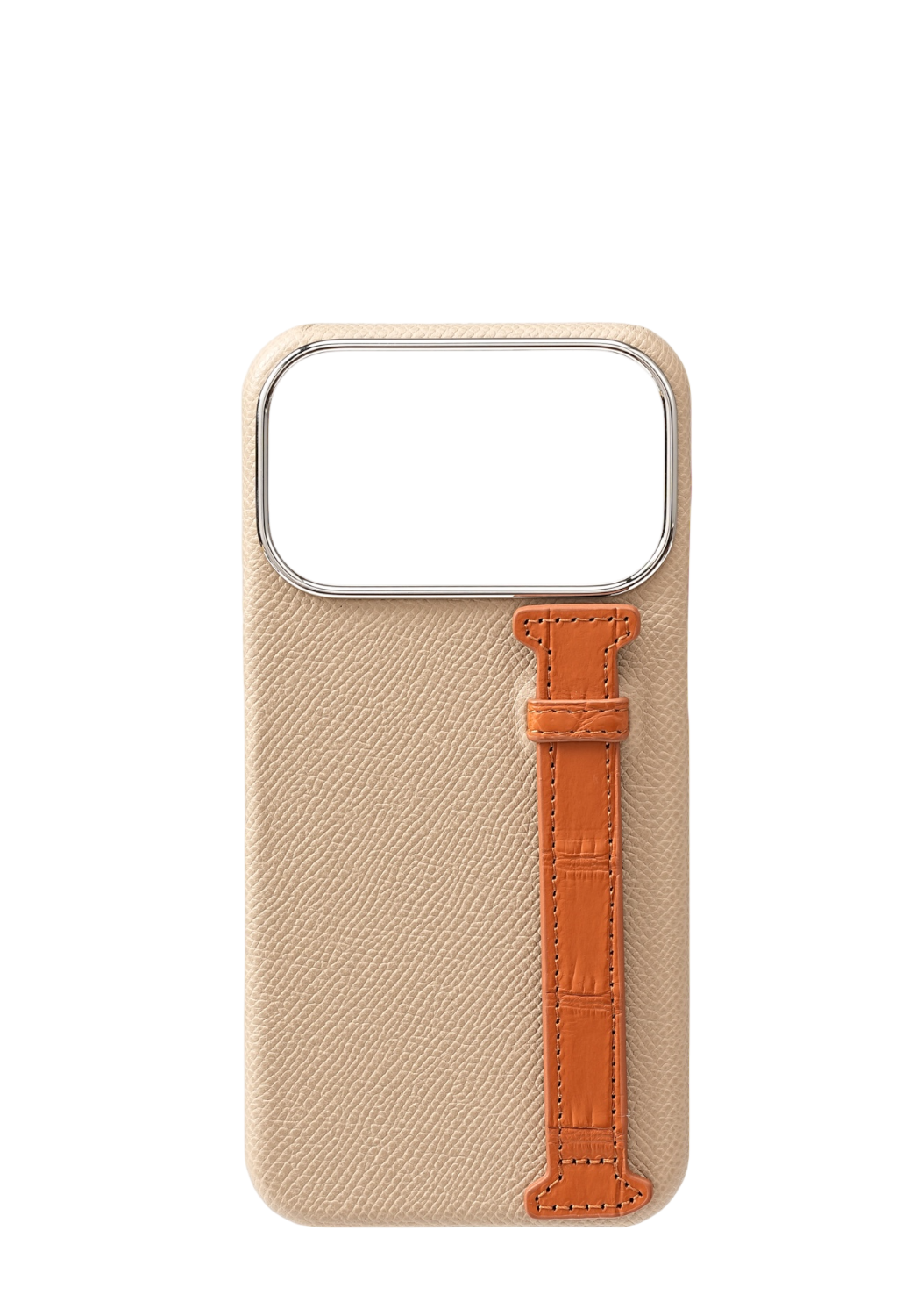 Beige Tan Genuine Crocodile Strap Case