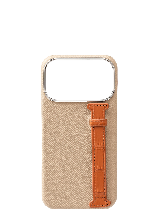 Beige Tan Genuine Crocodile Strap Case
