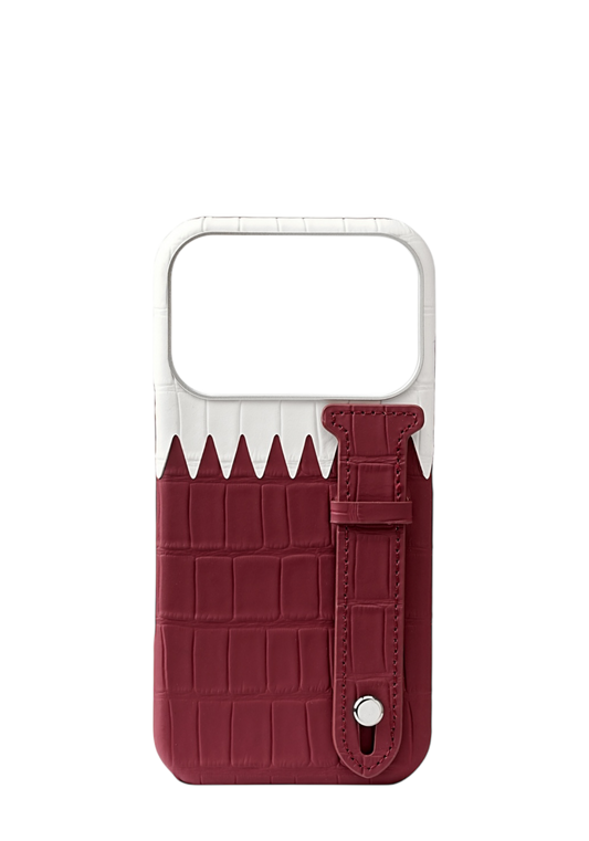 Qatar Flag Embossed Crocodile Strap Case