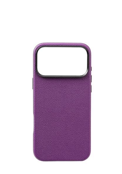 Purple Epsom Leather Strapless Case