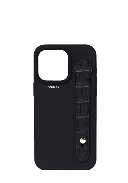 Black Silicone With Strap Case