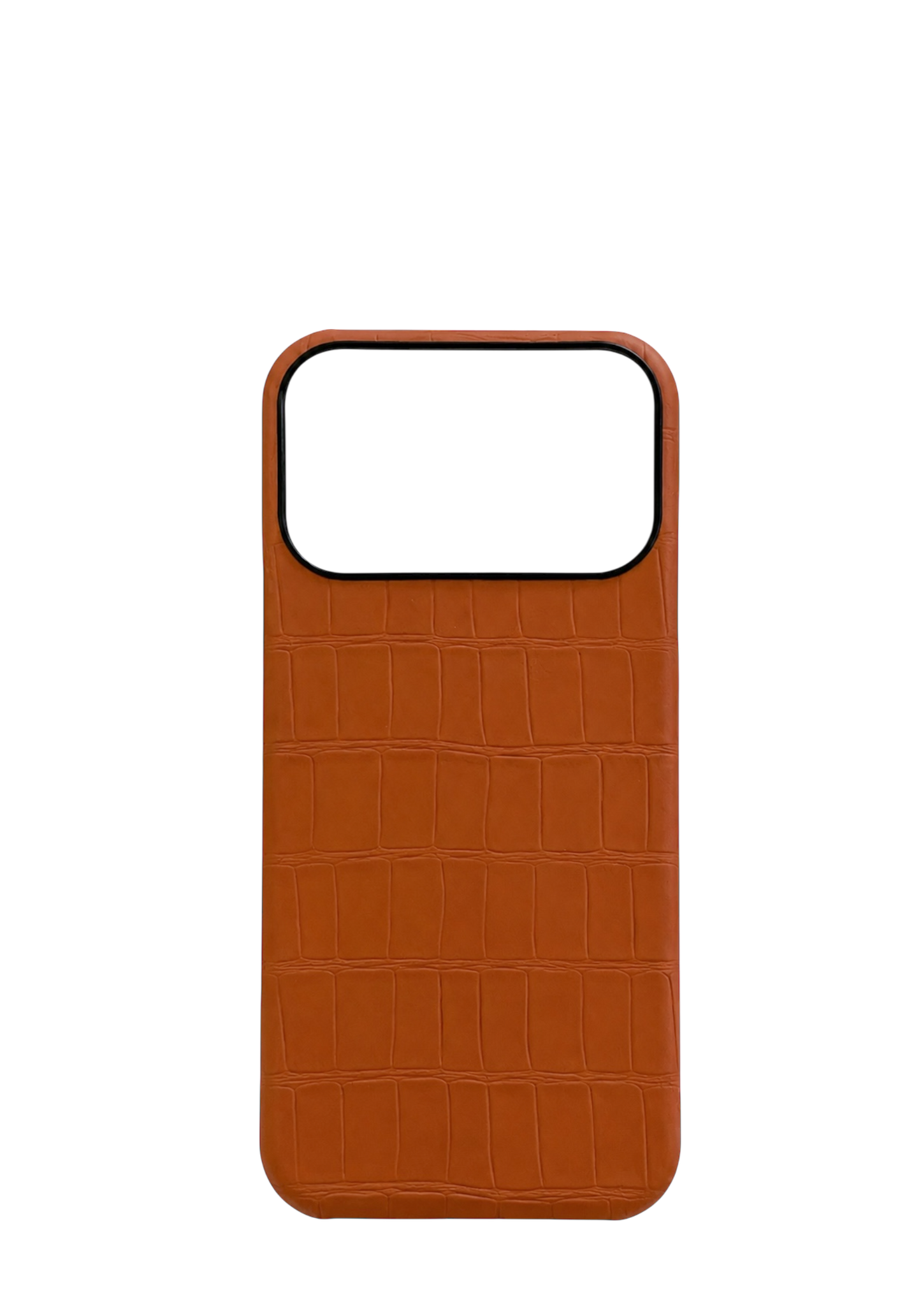 Brown Embossed Crocodile Strapless Case