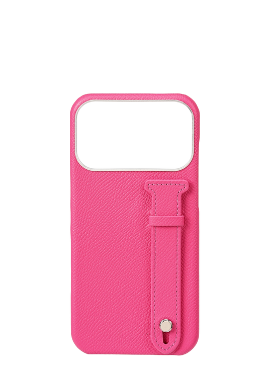 Fuchsia Epsom Leather Strap Case