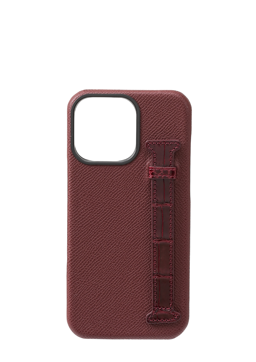 Maroon Genuine Crocodile Strap Case