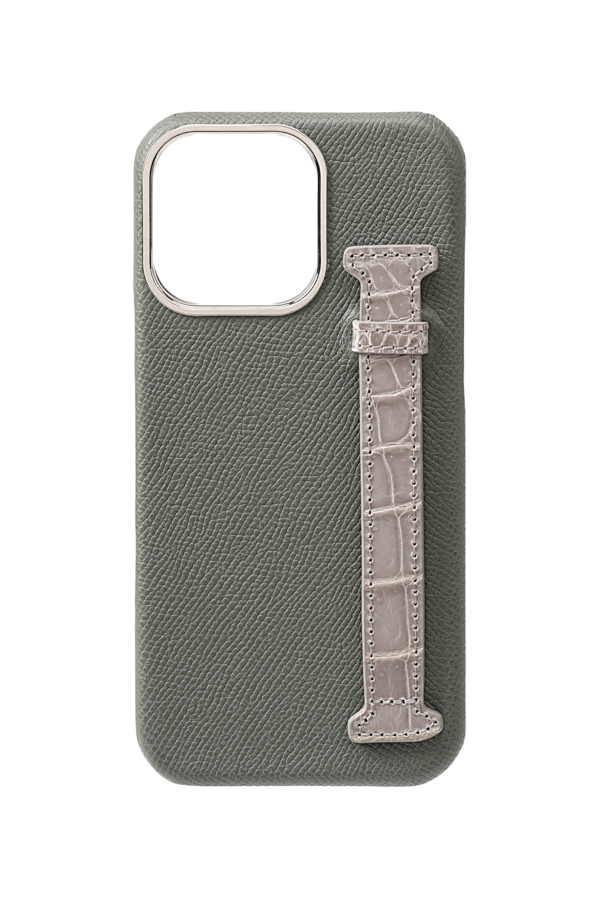 Grey Genuine Crocodile Strap Case
