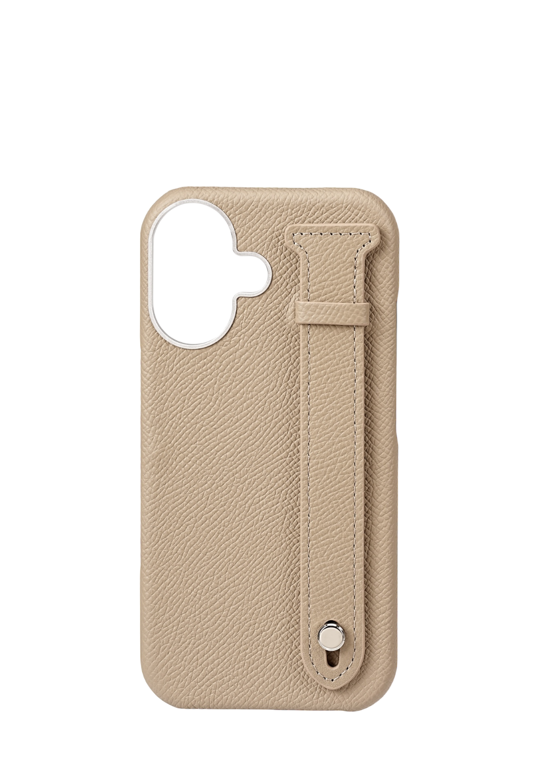 Beige Epsom Leather Strap Case