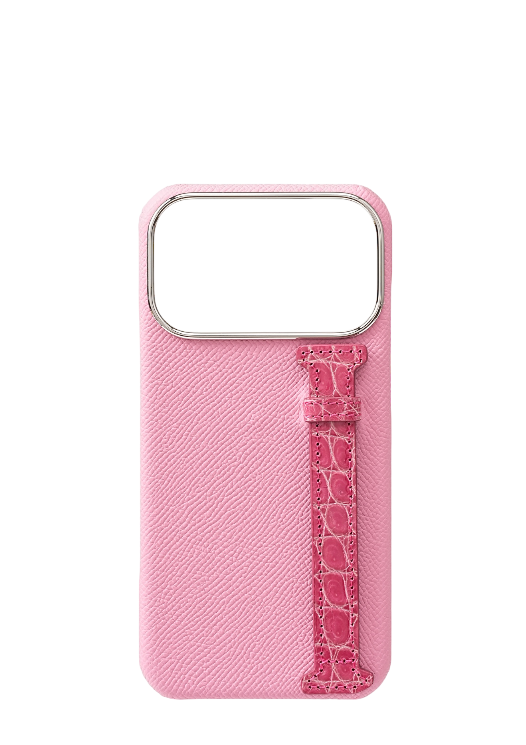 Pink Genuine Crocodile Strap Case