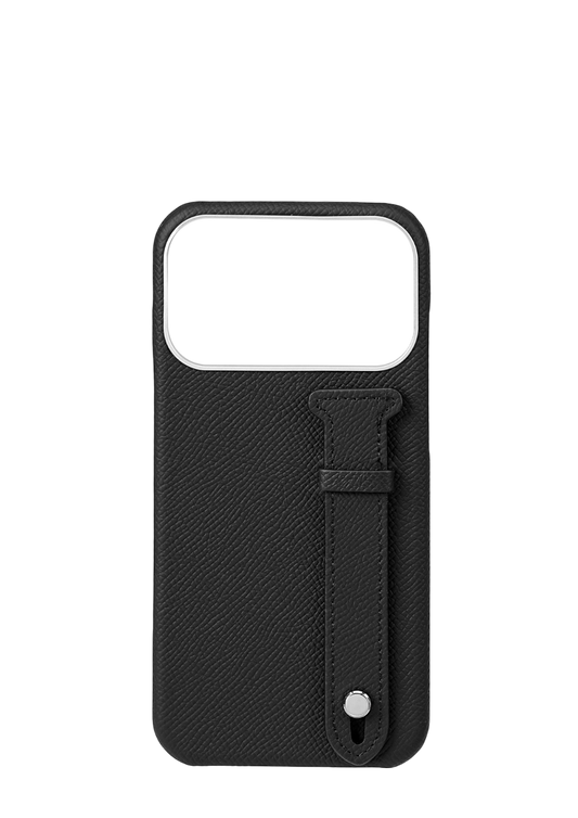 Black Epsom Leather Strap Case
