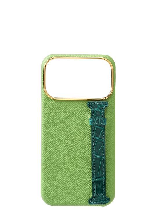 Lime Green Genuine Crocodile Strap Case