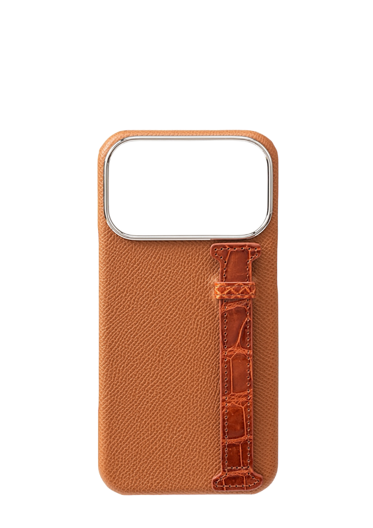 Tan Genuine Crocodile Strap Case