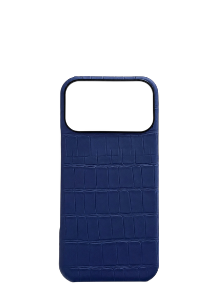Navy Embossed Crocodile Strapless Case