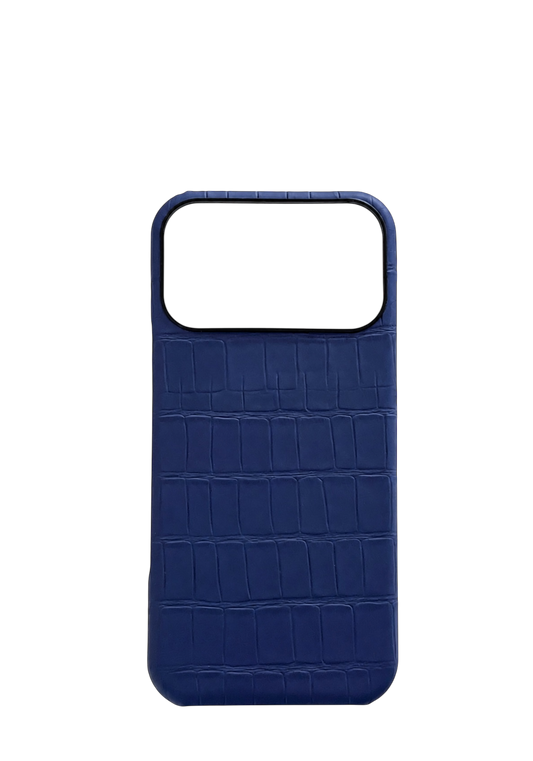 Navy Embossed Crocodile Strapless Case