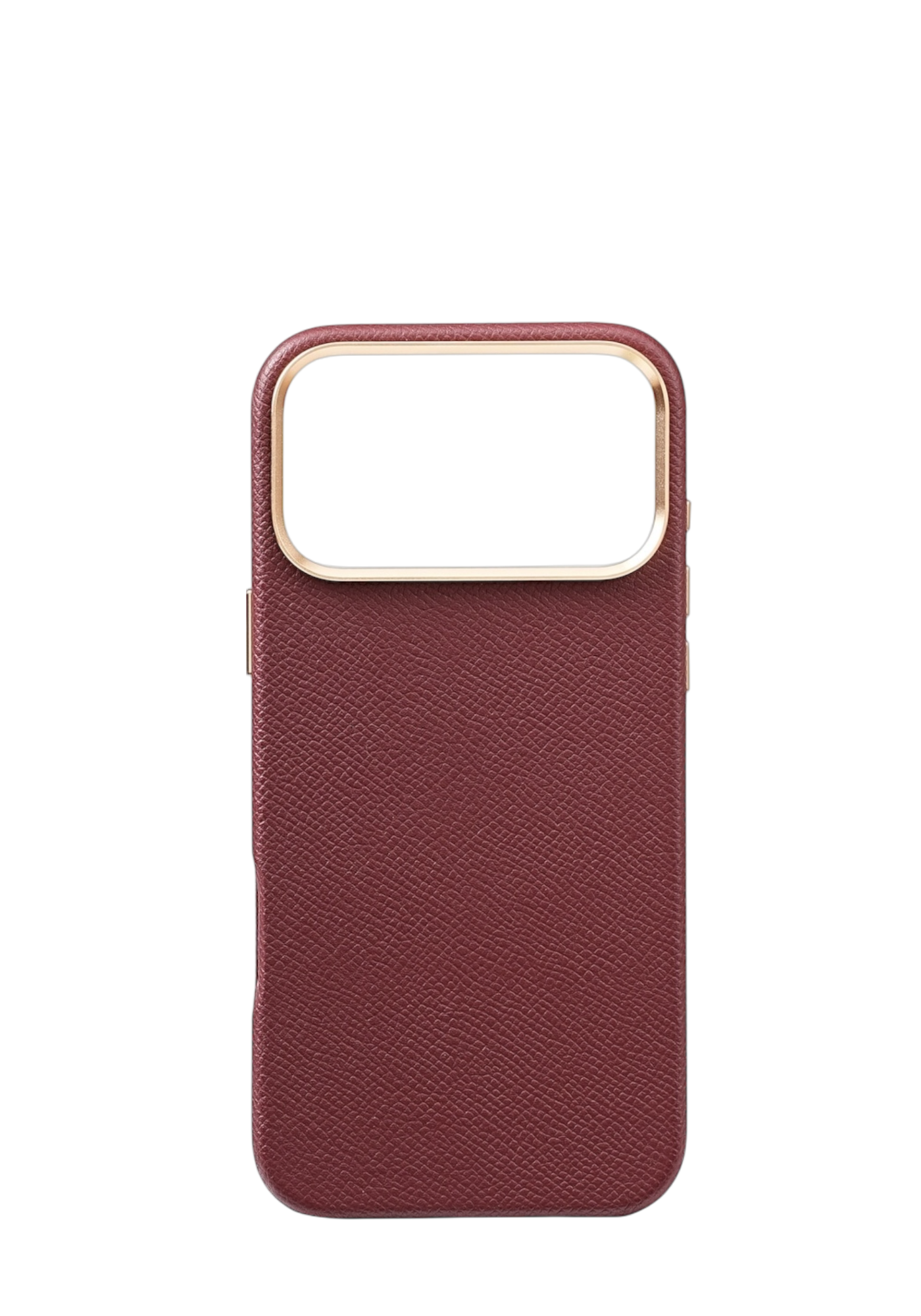 Maroon Epsom Leather Strapless Case