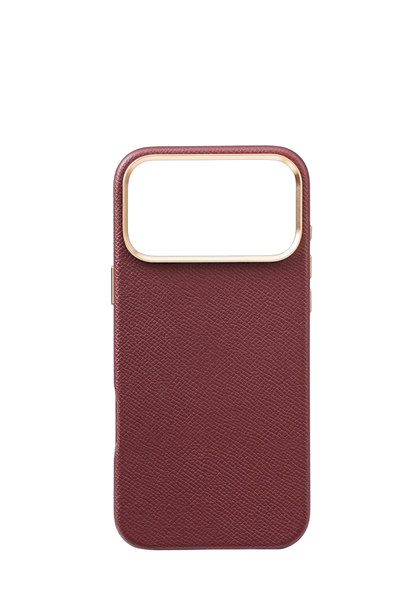 Maroon Epsom Leather Strapless Case