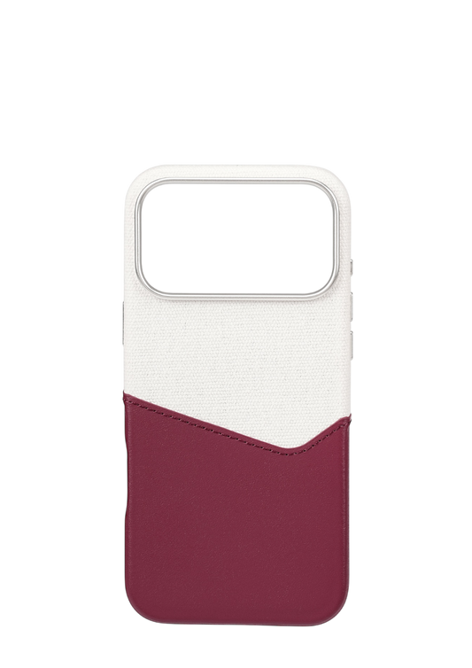 Maroon / White Pocket Case