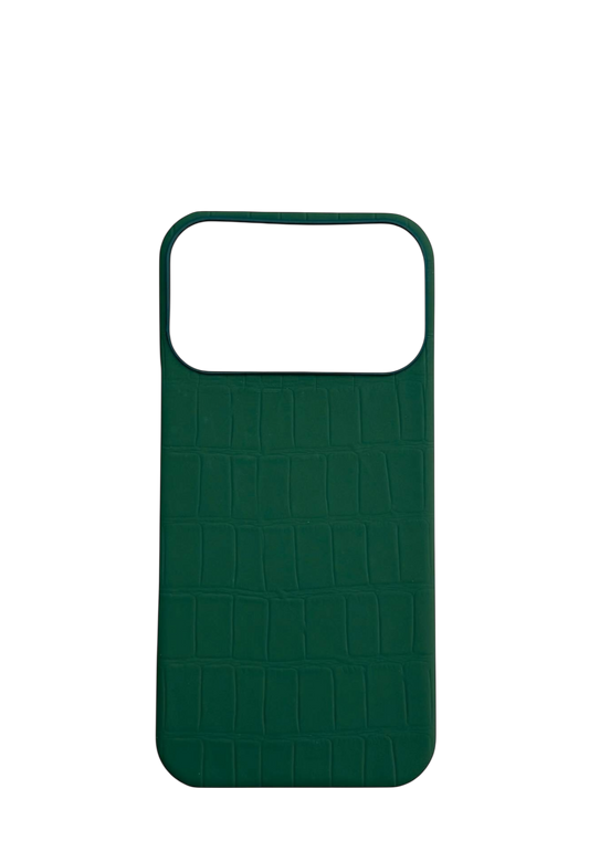Green Embossed Crocodile Strapless Case