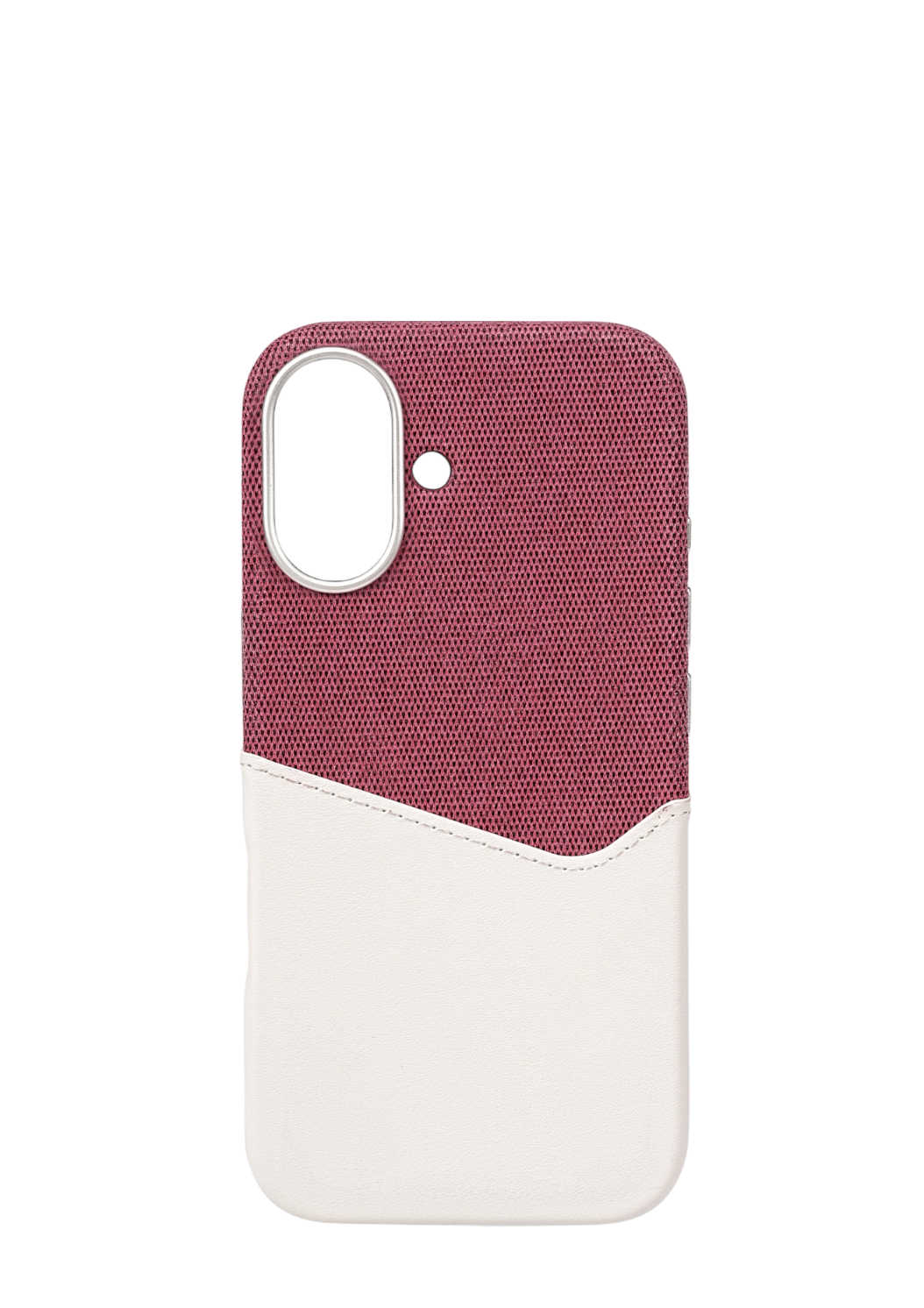 White / Maroon Pocket Case
