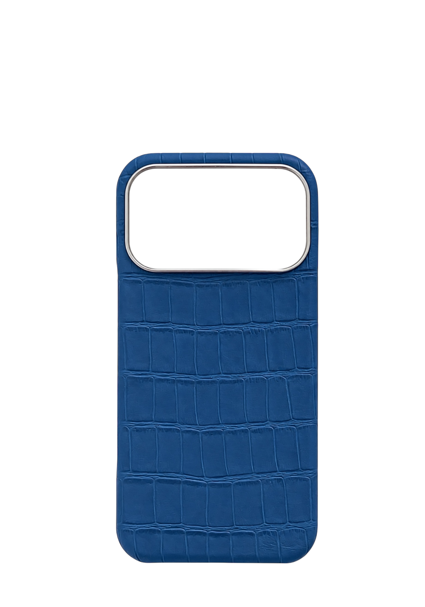 Blue Embossed Crocodile Strapless Case