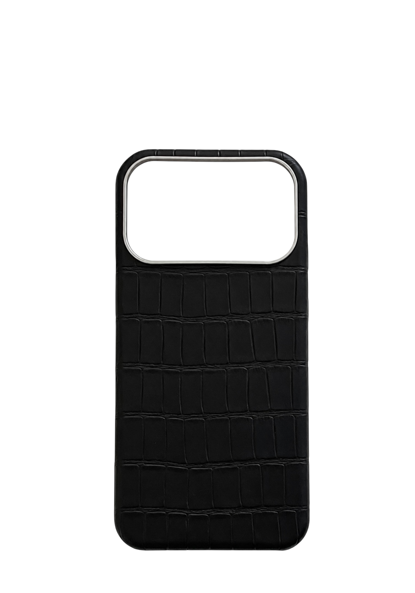 Black Embossed Crocodile Strapless Case