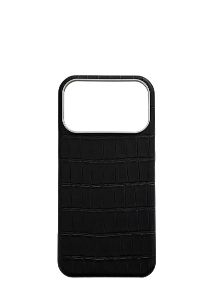 Black Embossed Crocodile Strapless Case